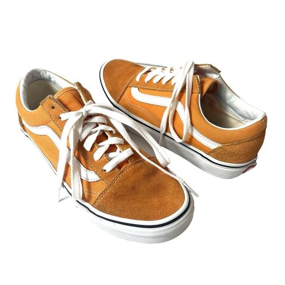 Vans Classic Old Skool Skate Shoe Orange Suede/Canvas Womens 7.5 Sneaker Low Top - Picture 1 of 10